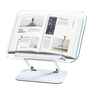 Support livre ouvert ergonomique en position stable